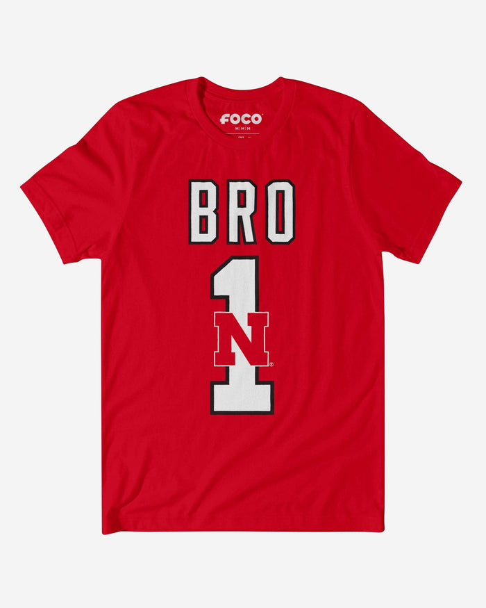 Nebraska Cornhuskers Number 1 Bro T-Shirt FOCO S - FOCO.com