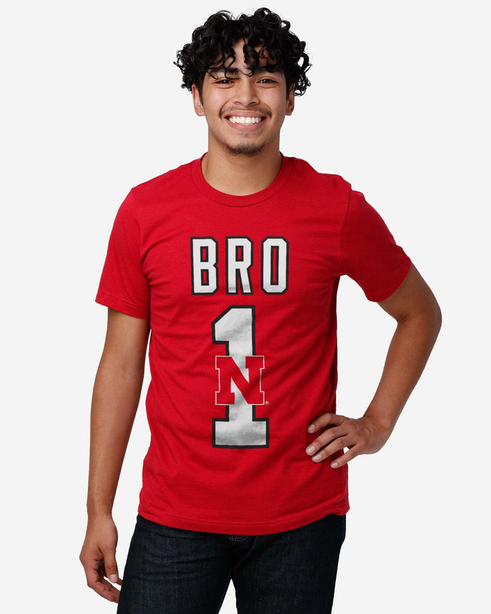 Nebraska Cornhuskers Number 1 Bro T-Shirt FOCO - FOCO.com