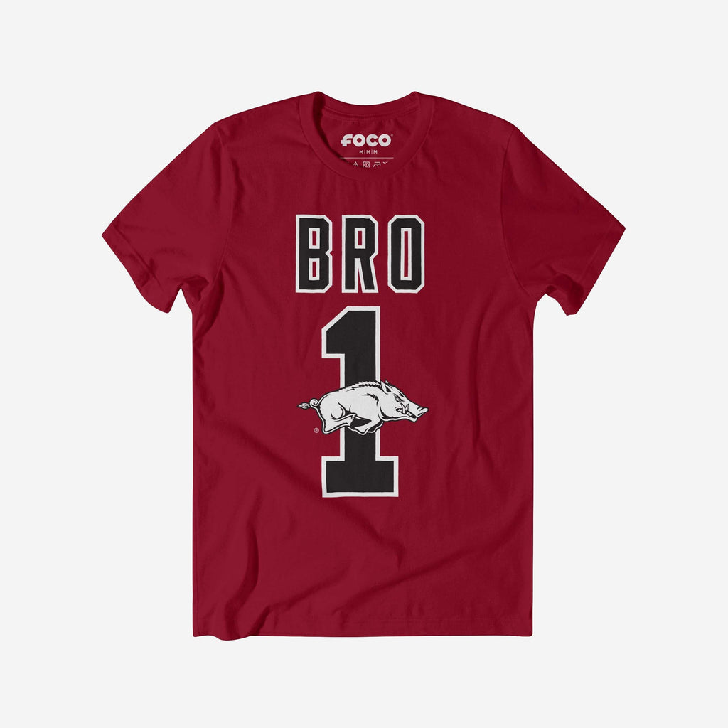 Arkansas Razorbacks Number 1 Bro T-Shirt FOCO S - FOCO.com