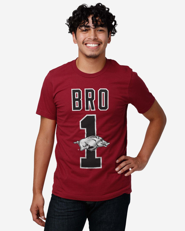 Arkansas Razorbacks Number 1 Bro T-Shirt FOCO - FOCO.com