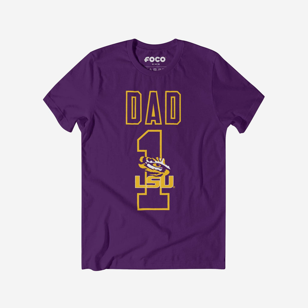 LSU Tigers Number 1 Dad T-Shirt FOCO S - FOCO.com