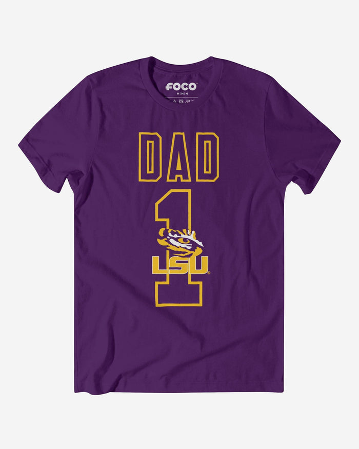 LSU Tigers Number 1 Dad T-Shirt FOCO S - FOCO.com