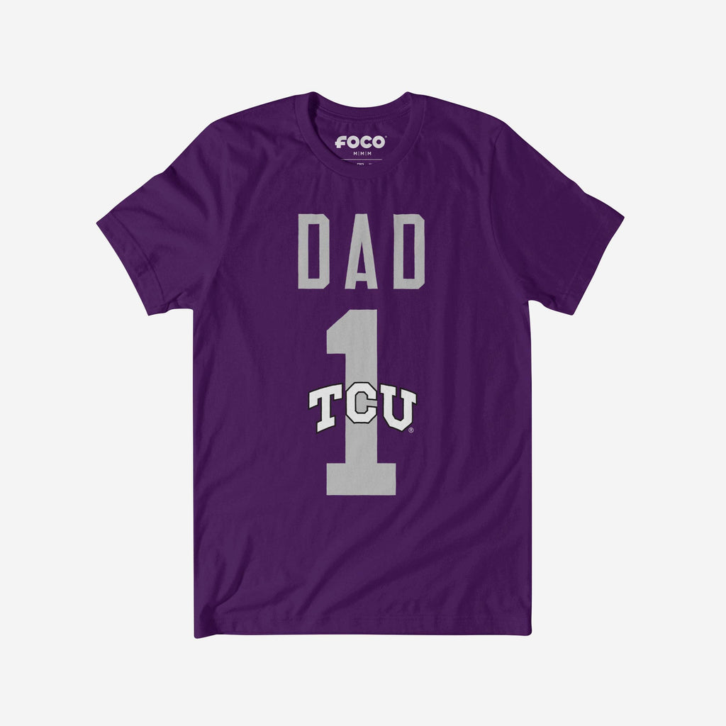 TCU Horned Frogs Number 1 Dad T-Shirt FOCO S - FOCO.com