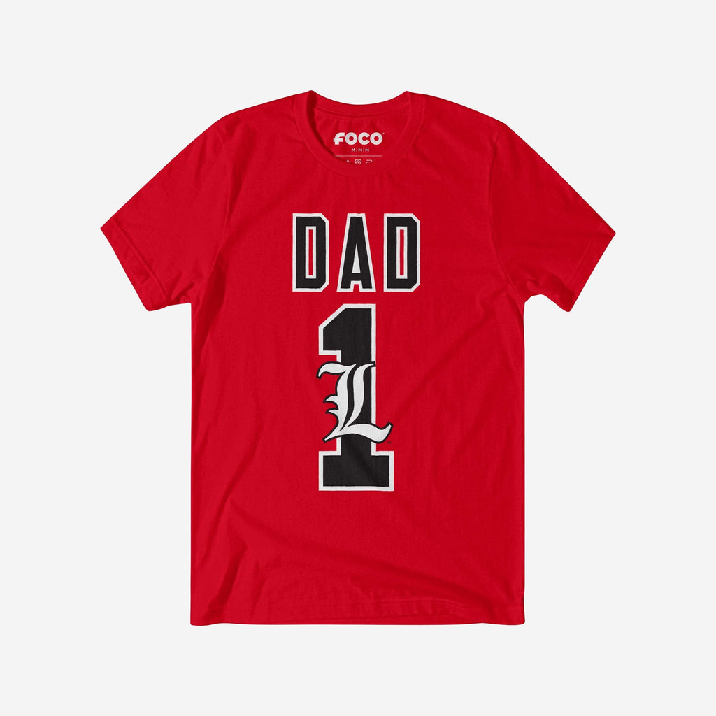 Louisville Cardinals Number 1 Dad T-Shirt FOCO S - FOCO.com