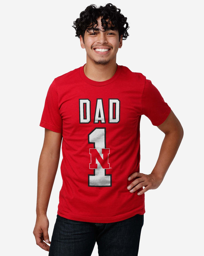 Nebraska Cornhuskers Number 1 Dad T-Shirt FOCO - FOCO.com