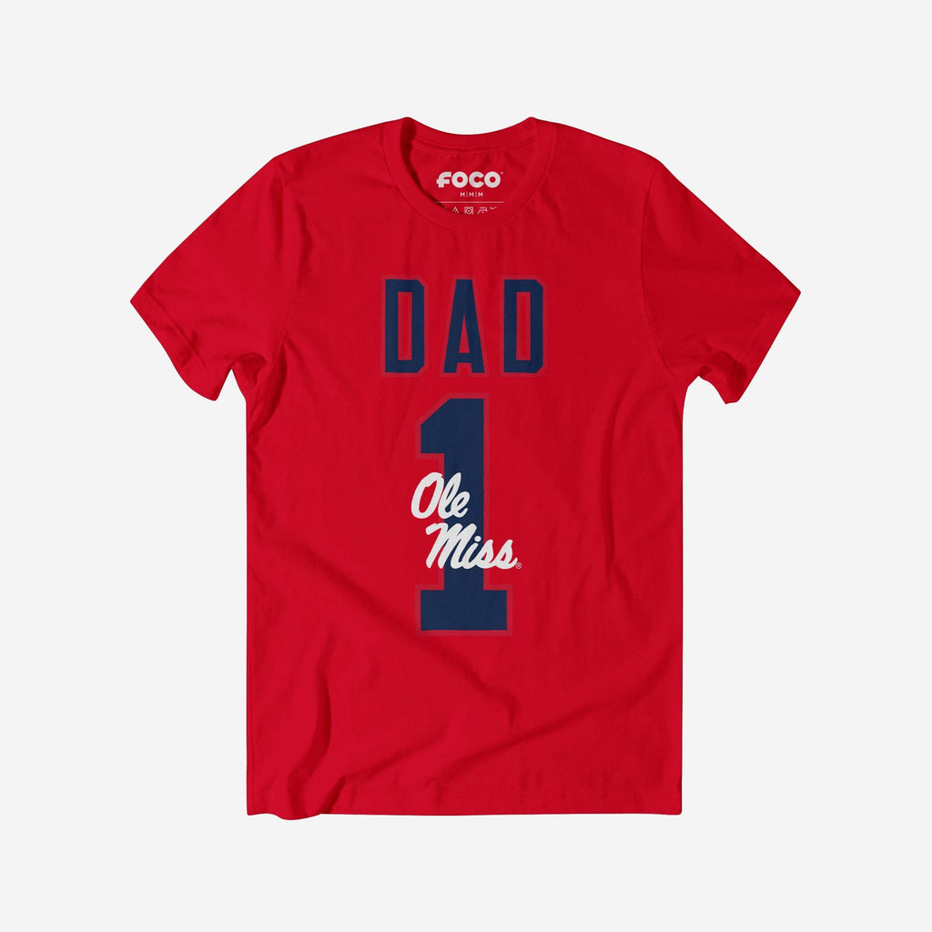 Ole Miss Rebels Number 1 Dad T-Shirt FOCO S - FOCO.com