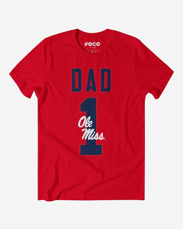 Ole Miss Rebels Number 1 Dad T-Shirt FOCO S - FOCO.com