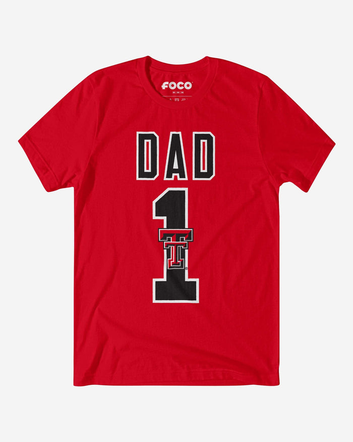 Texas Tech Red Raiders Number 1 Dad T-Shirt FOCO S - FOCO.com