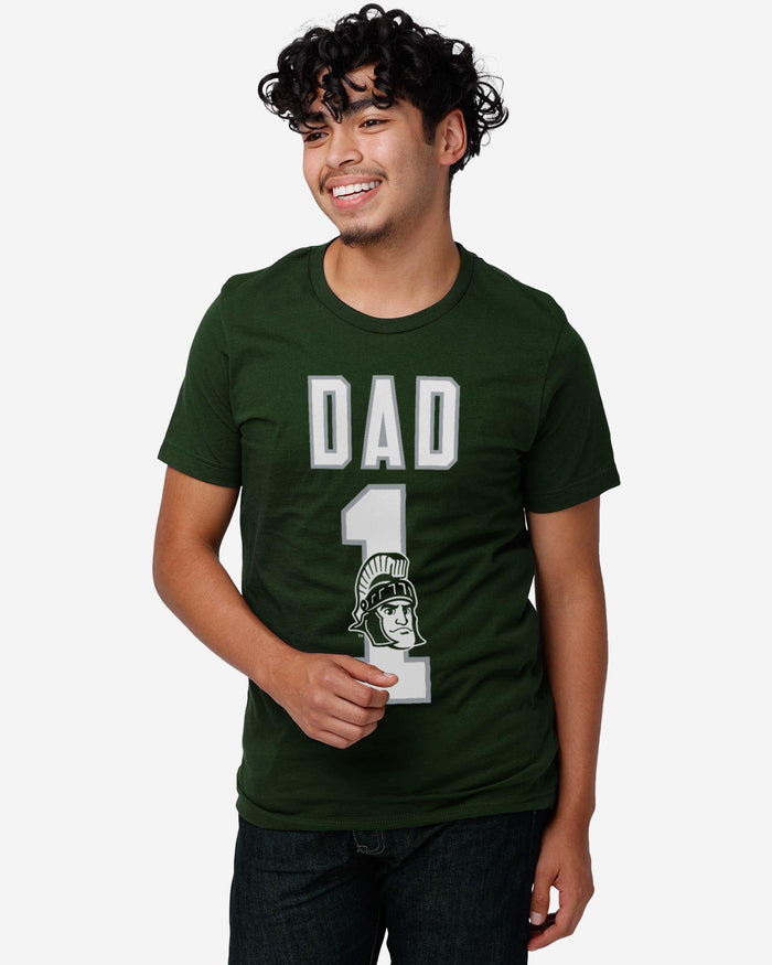 Michigan State Spartans Number 1 Dad T-Shirt FOCO - FOCO.com