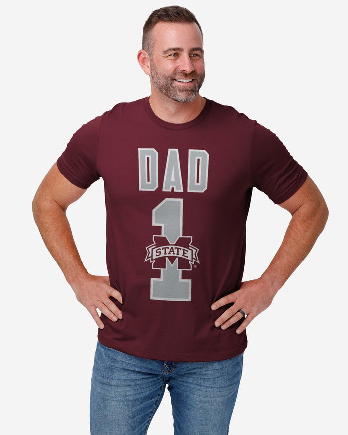 Mississippi State Bulldogs Number 1 Dad T-Shirt FOCO - FOCO.com