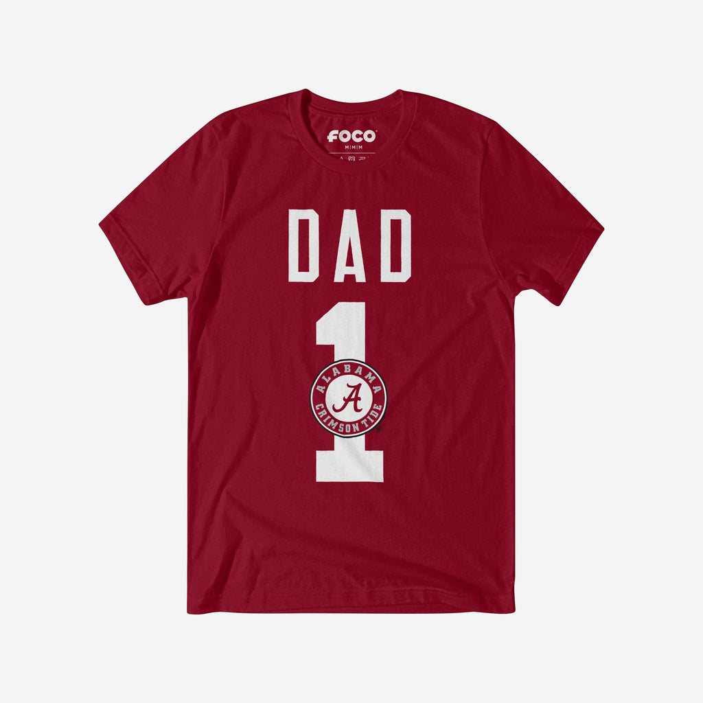 Alabama Crimson Tide Number 1 Dad T-Shirt FOCO S - FOCO.com