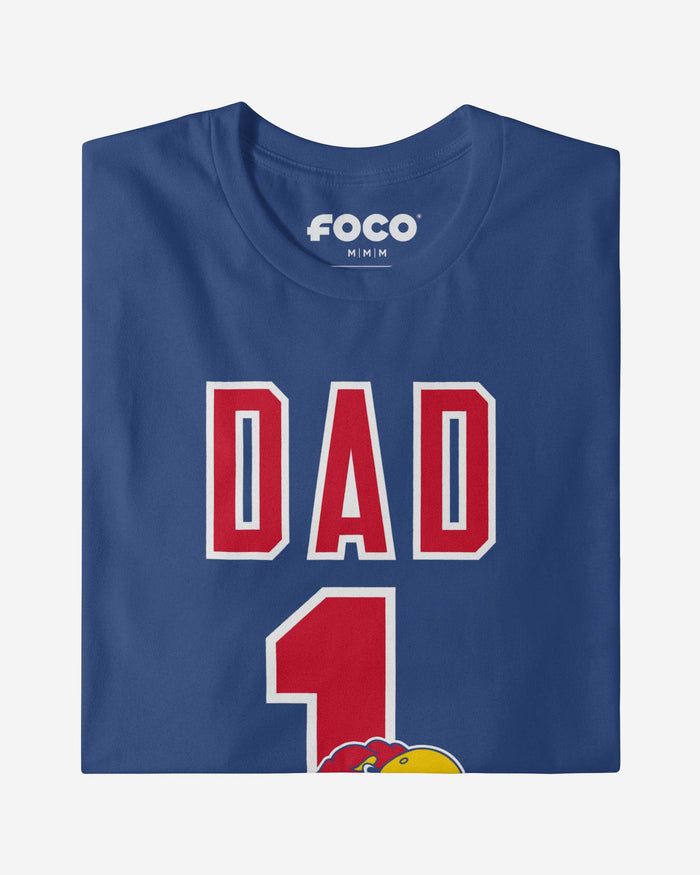 Kansas Jayhawks Number 1 Dad T-Shirt FOCO - FOCO.com