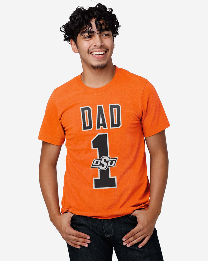 Oklahoma State Cowboys Number 1 Dad T-Shirt FOCO - FOCO.com