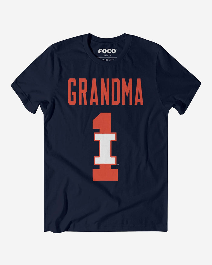 Illinois Fighting Illini Number 1 Grandma T-Shirt FOCO S - FOCO.com