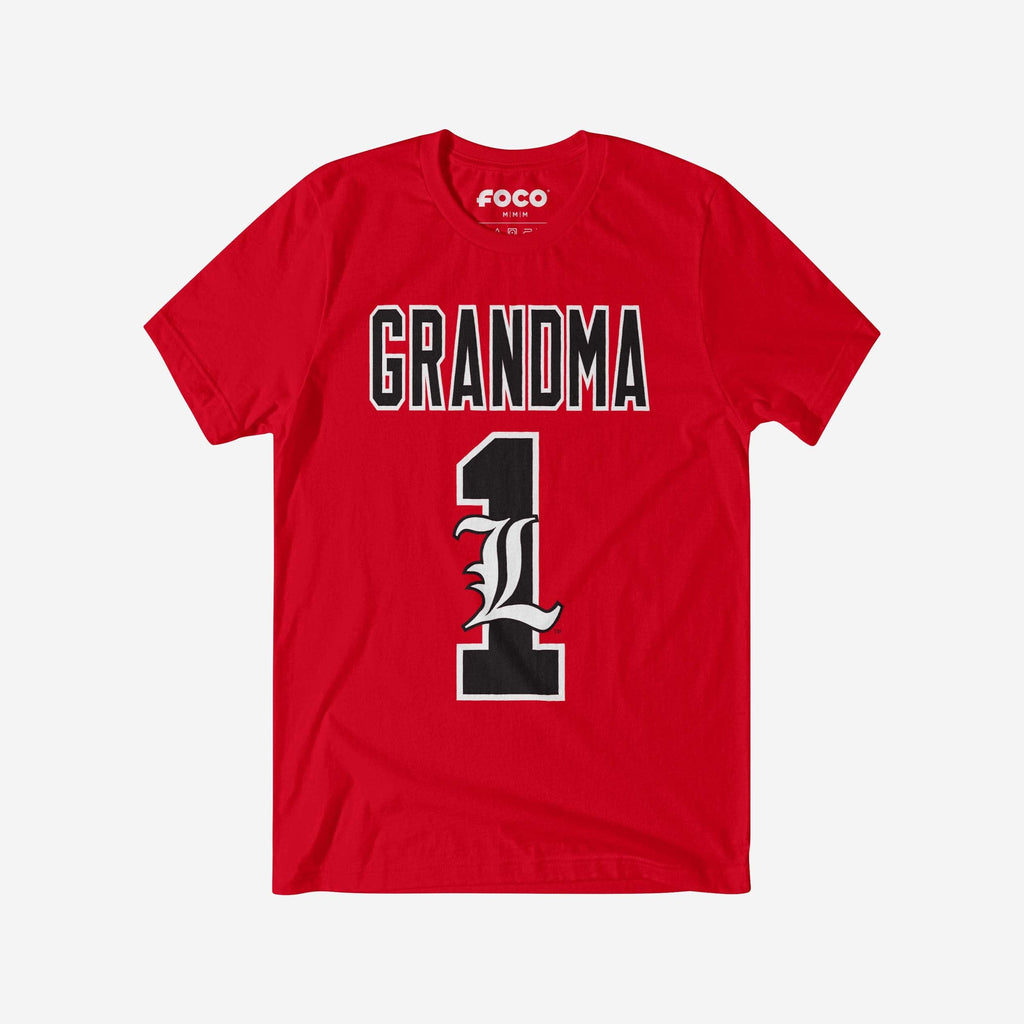 Louisville Cardinals Number 1 Grandma T-Shirt FOCO S - FOCO.com