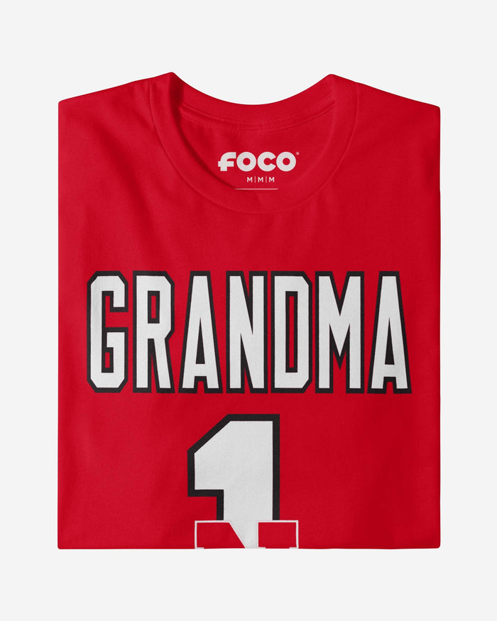 Nebraska Cornhuskers Number 1 Grandma T-Shirt FOCO - FOCO.com