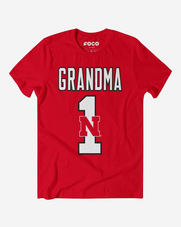 Nebraska Cornhuskers Number 1 Grandma T-Shirt FOCO S - FOCO.com