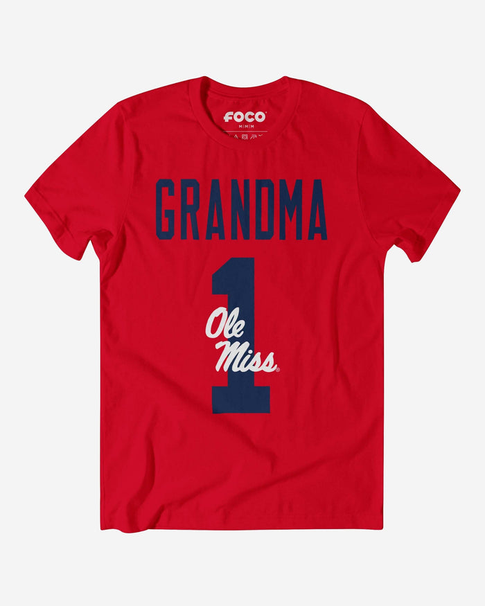 Ole Miss Rebels Number 1 Grandma T-Shirt FOCO S - FOCO.com