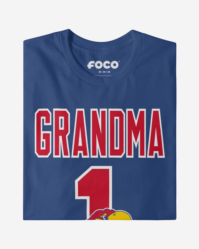 Kansas Jayhawks Number 1 Grandma T-Shirt FOCO - FOCO.com