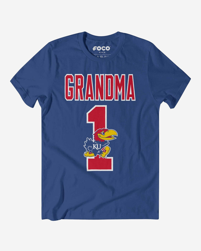 Kansas Jayhawks Number 1 Grandma T-Shirt FOCO S - FOCO.com