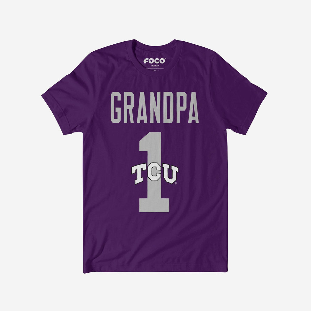 TCU Horned Frogs Number 1 Grandpa T-Shirt FOCO S - FOCO.com