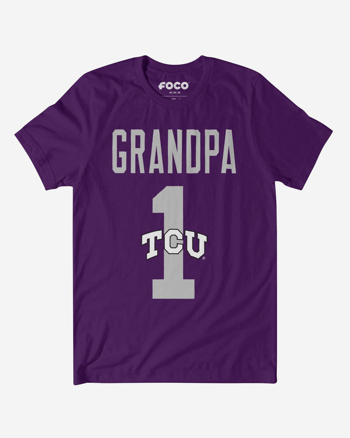 TCU Horned Frogs Number 1 Grandpa T-Shirt FOCO S - FOCO.com