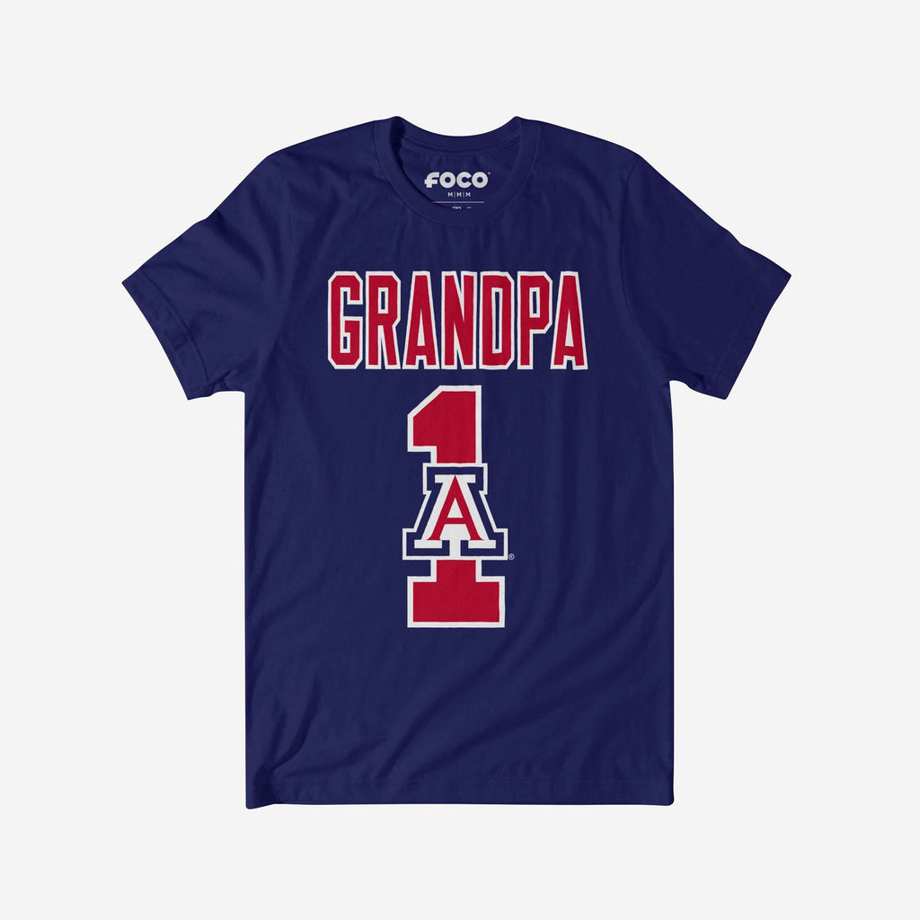 Arizona Wildcats Number 1 Grandpa T-Shirt FOCO S - FOCO.com