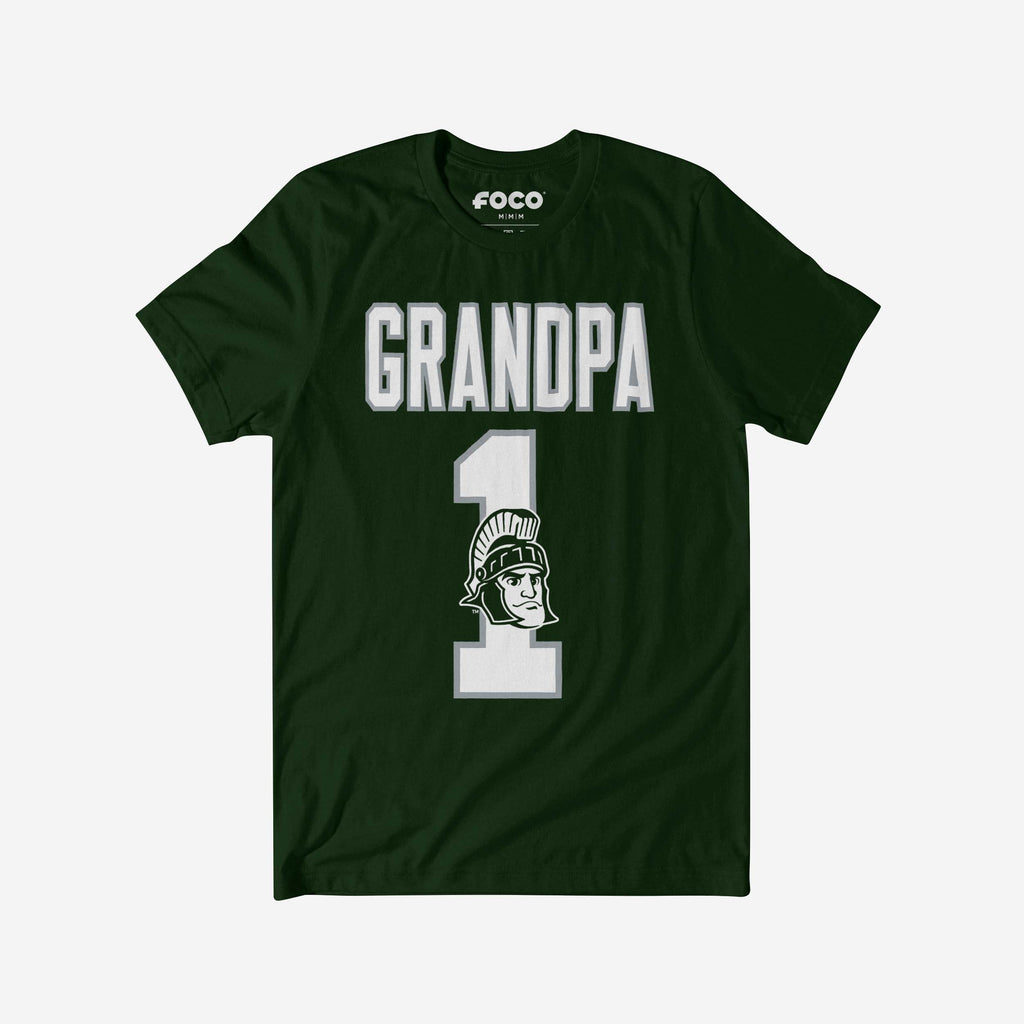 Michigan State Spartans Number 1 Grandpa T-Shirt FOCO S - FOCO.com