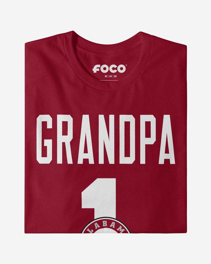 Alabama Crimson Tide Number 1 Grandpa T-Shirt FOCO - FOCO.com