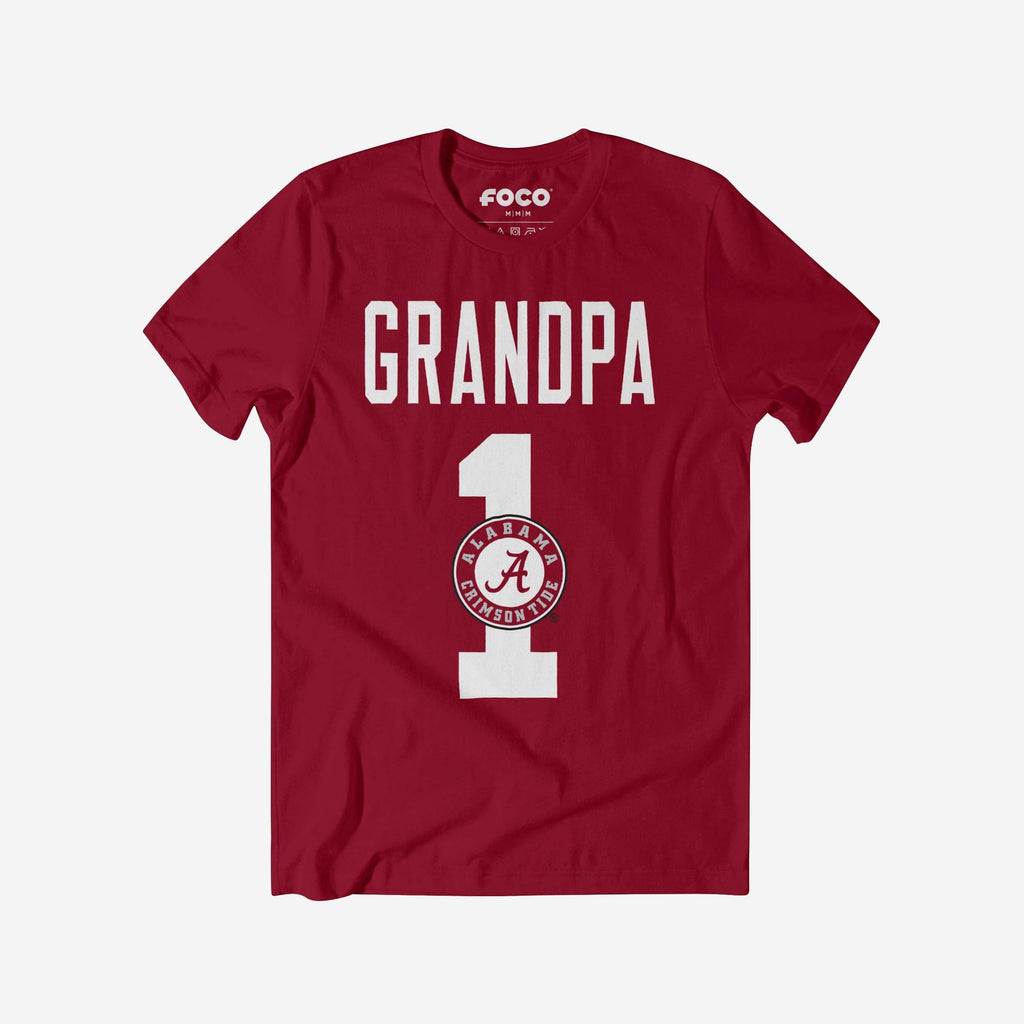 Alabama Crimson Tide Number 1 Grandpa T-Shirt FOCO S - FOCO.com