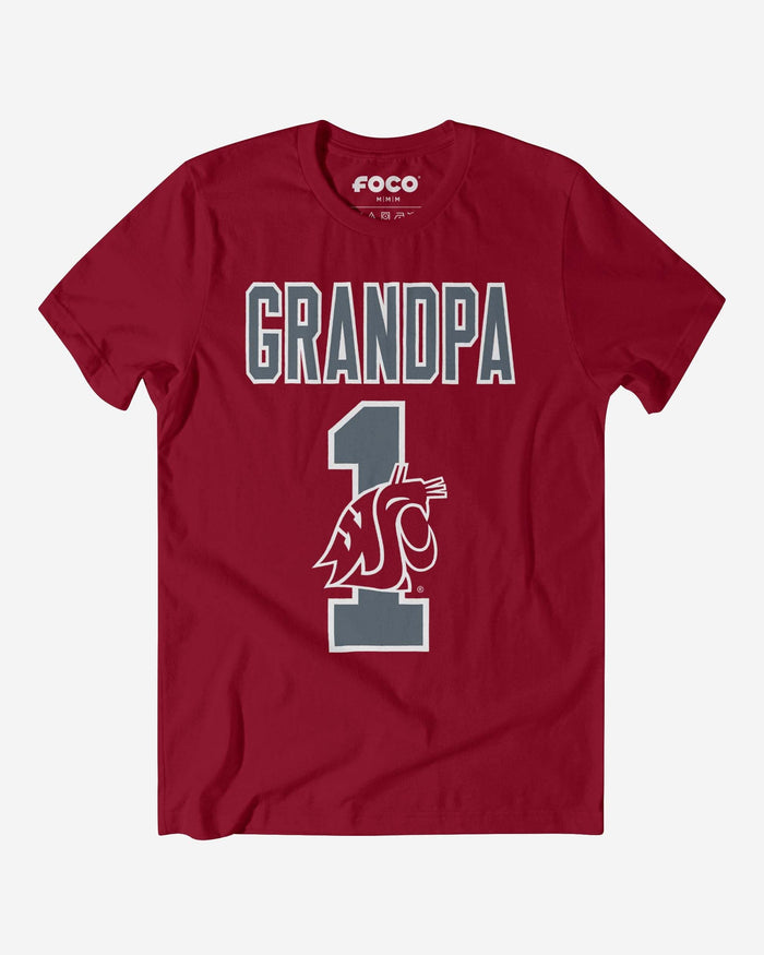 Washington State Cougars Number 1 Grandpa T-Shirt FOCO S - FOCO.com