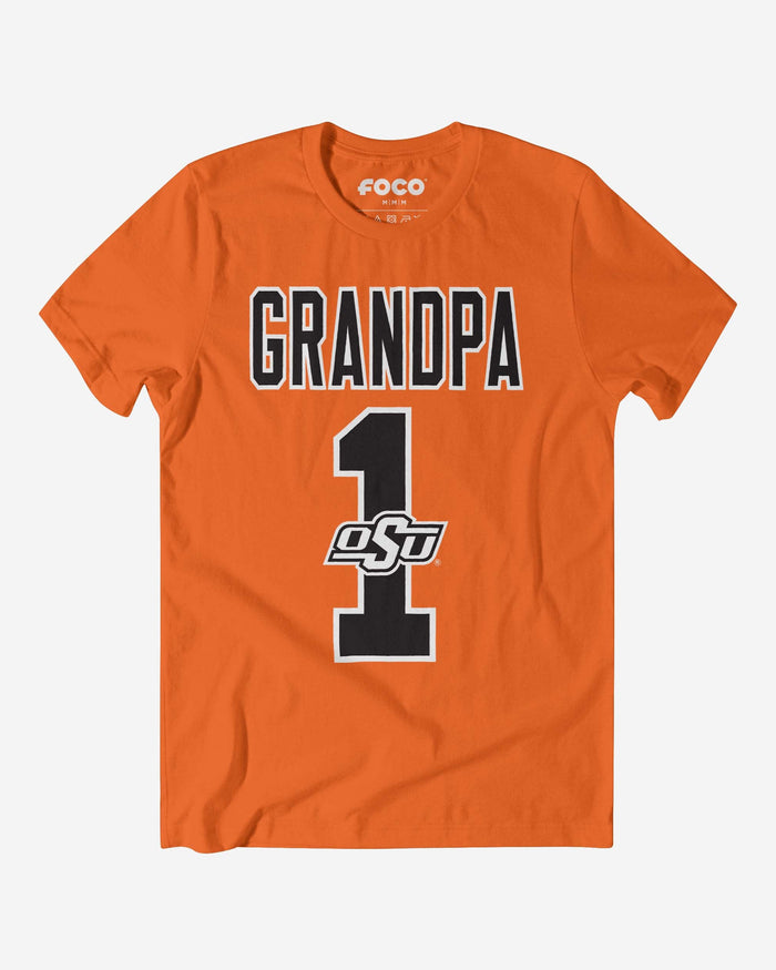 Oklahoma State Cowboys Number 1 Grandpa T-Shirt FOCO S - FOCO.com