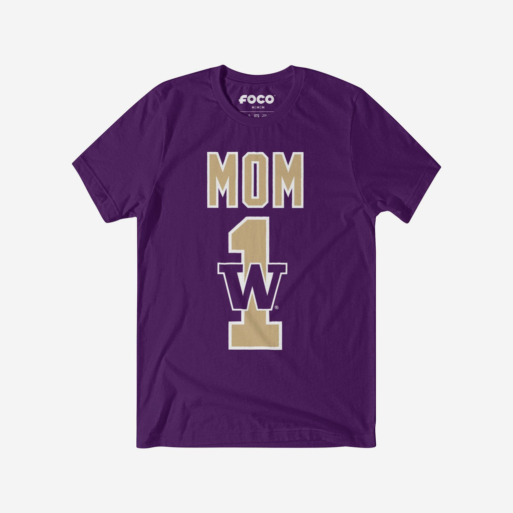 Washington Huskies Number 1 Mom T-Shirt FOCO S - FOCO.com