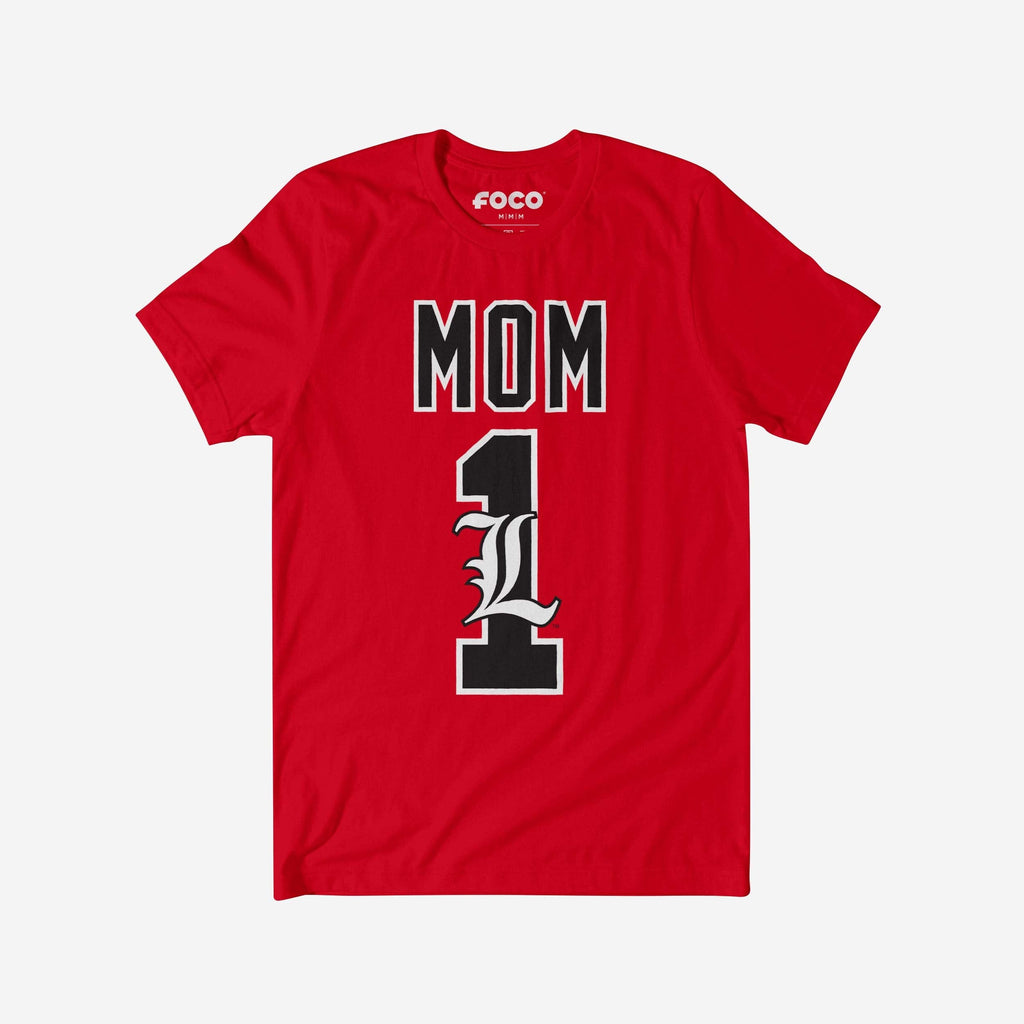 Louisville Cardinals Number 1 Mom T-Shirt FOCO S - FOCO.com