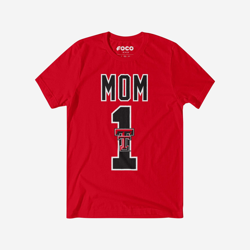 Texas Tech Red Raiders Number 1 Mom T-Shirt FOCO S - FOCO.com