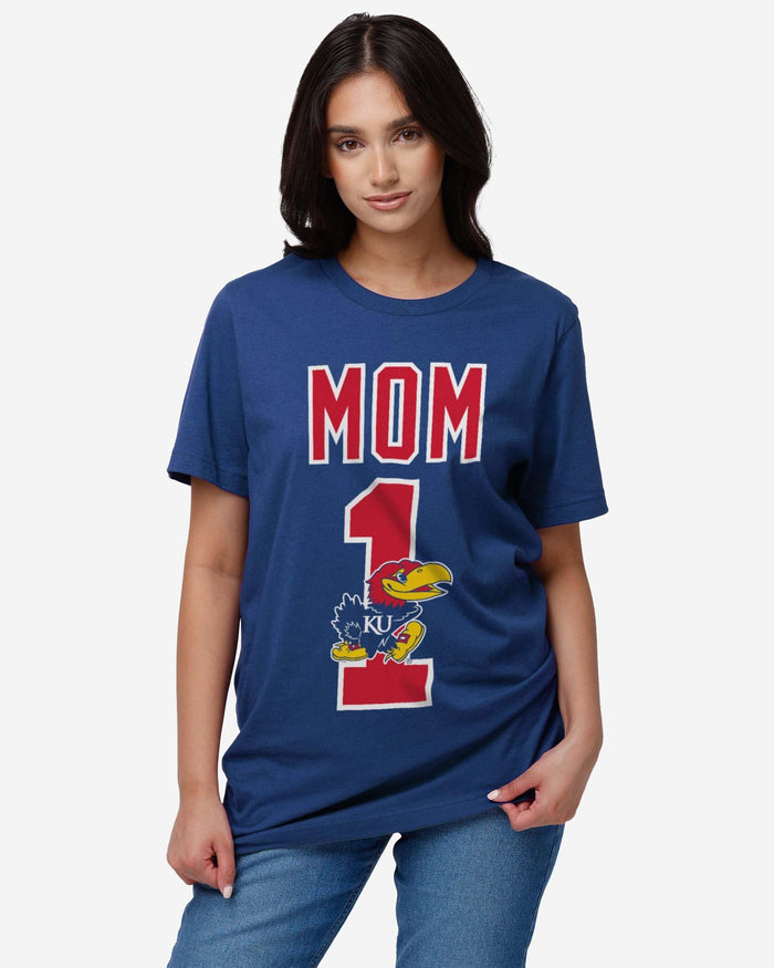 Kansas Jayhawks Number 1 Mom T-Shirt FOCO - FOCO.com