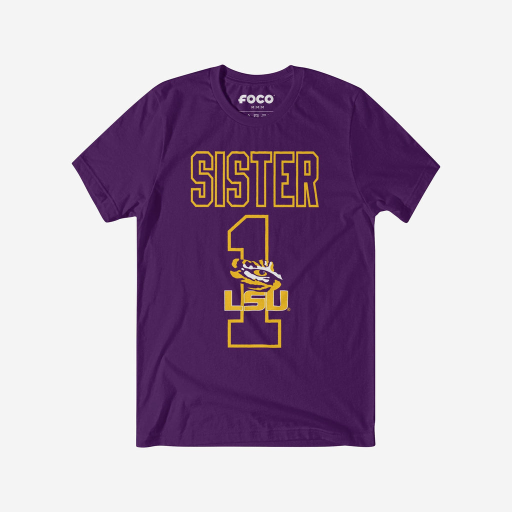 LSU Tigers Number 1 Sister T-Shirt FOCO S - FOCO.com