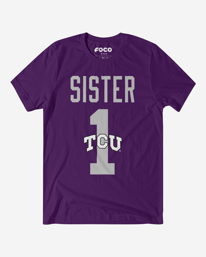 TCU Horned Frogs Number 1 Sister T-Shirt FOCO S - FOCO.com