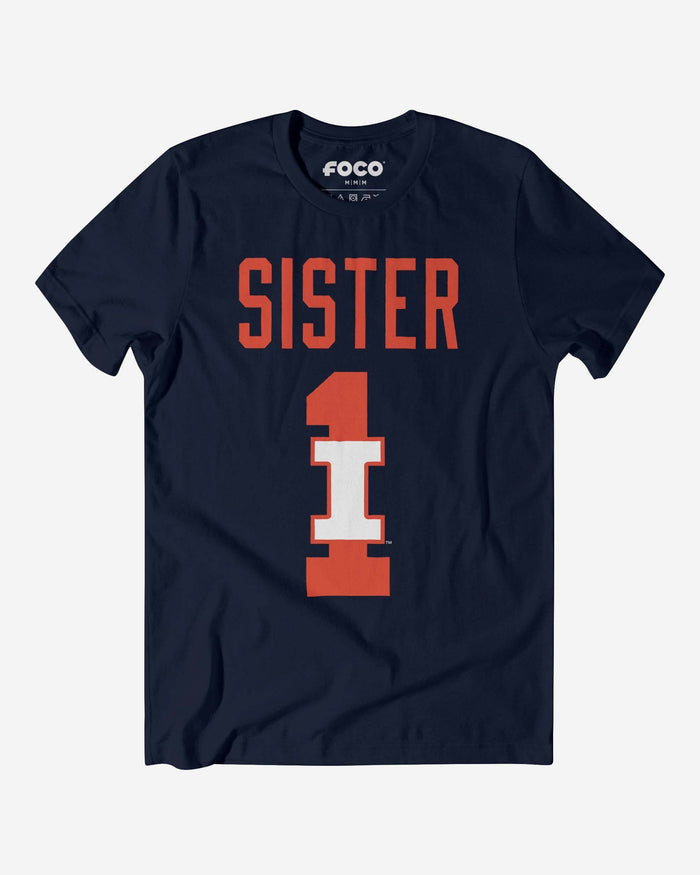 Illinois Fighting Illini Number 1 Sister T-Shirt FOCO S - FOCO.com