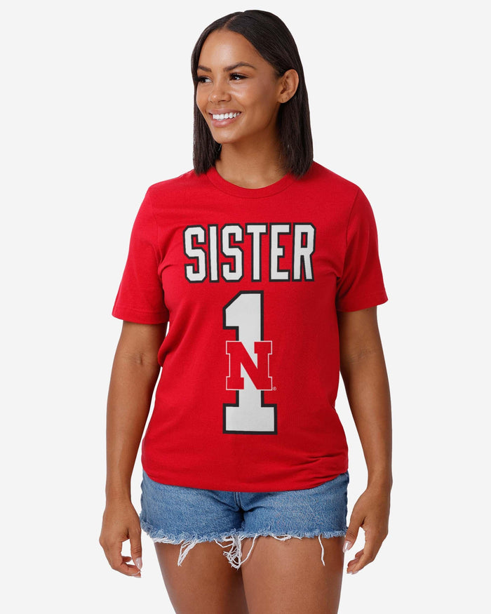 Nebraska Cornhuskers Number 1 Sister T-Shirt FOCO - FOCO.com