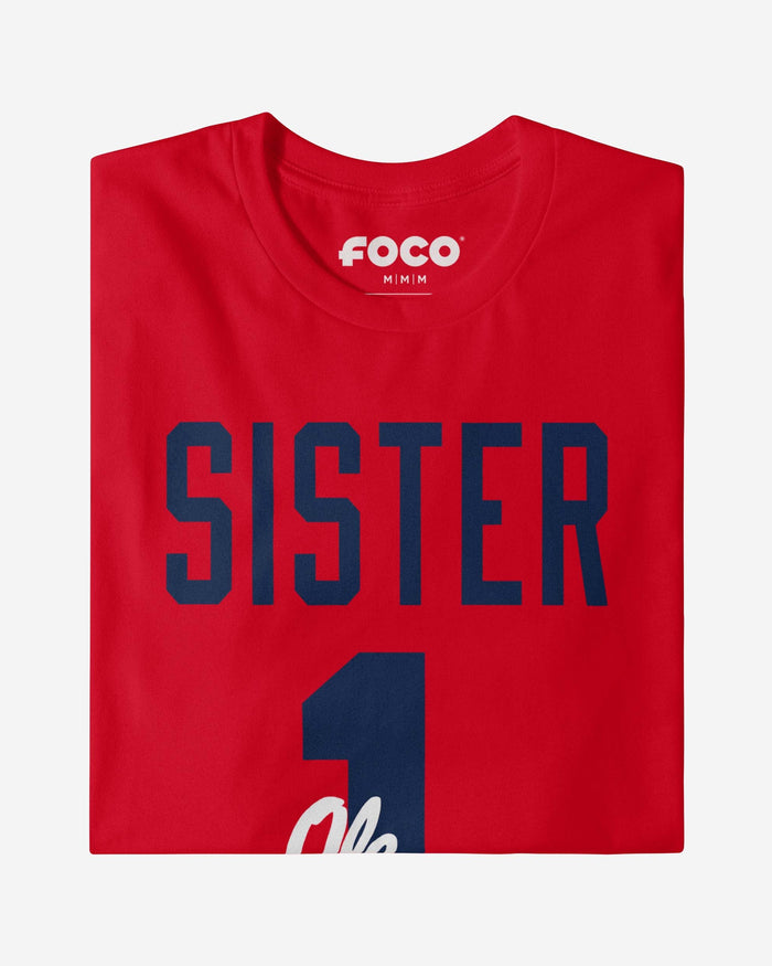 Ole Miss Rebels Number 1 Sister T-Shirt FOCO - FOCO.com