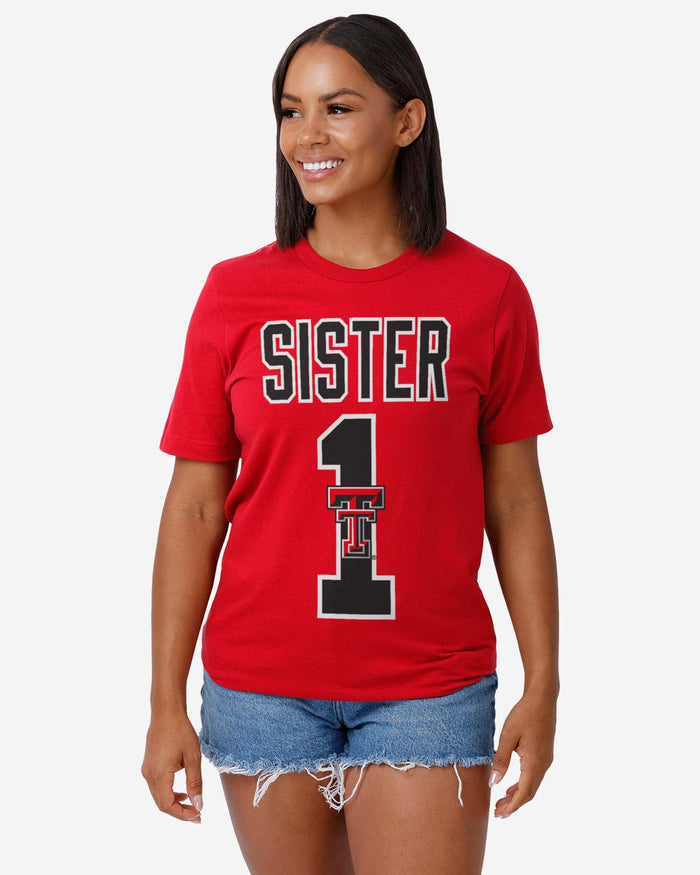 Texas Tech Red Raiders Number 1 Sister T-Shirt FOCO - FOCO.com