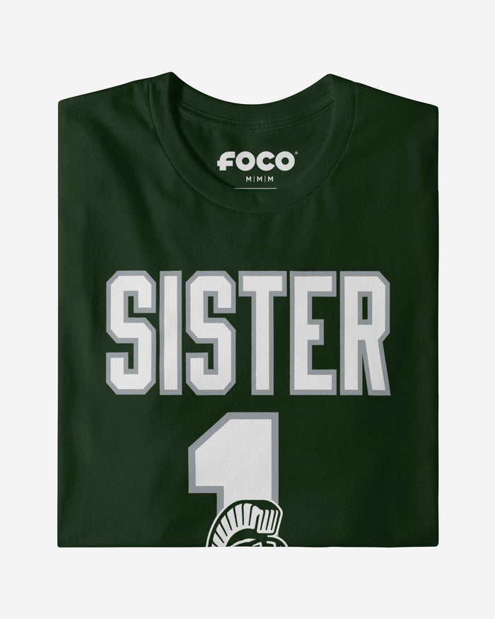 Michigan State Spartans Number 1 Sister T-Shirt FOCO - FOCO.com