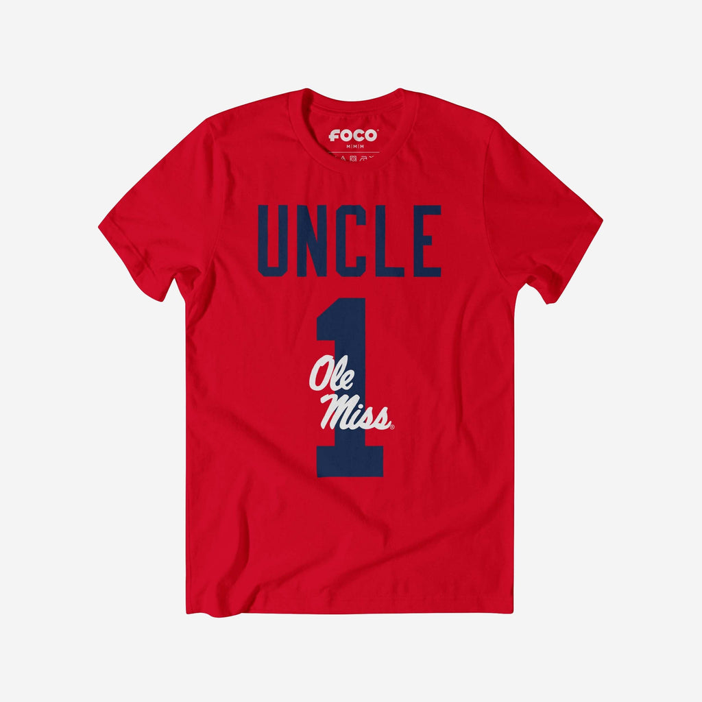 Ole Miss Rebels Number 1 Uncle T-Shirt FOCO S - FOCO.com