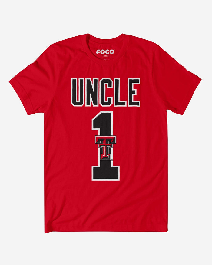 Texas Tech Red Raiders Number 1 Uncle T-Shirt FOCO S - FOCO.com