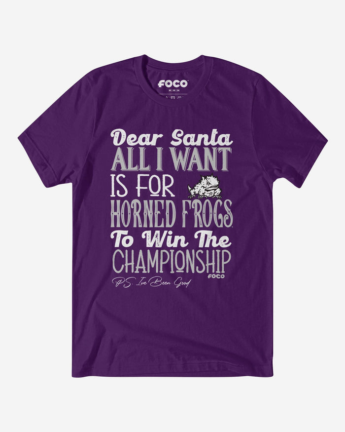 TCU Horned Frogs All I Want T-Shirt FOCO S - FOCO.com