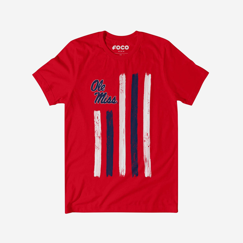 Ole Miss Rebels Brushstroke Flag T-Shirt FOCO S - FOCO.com