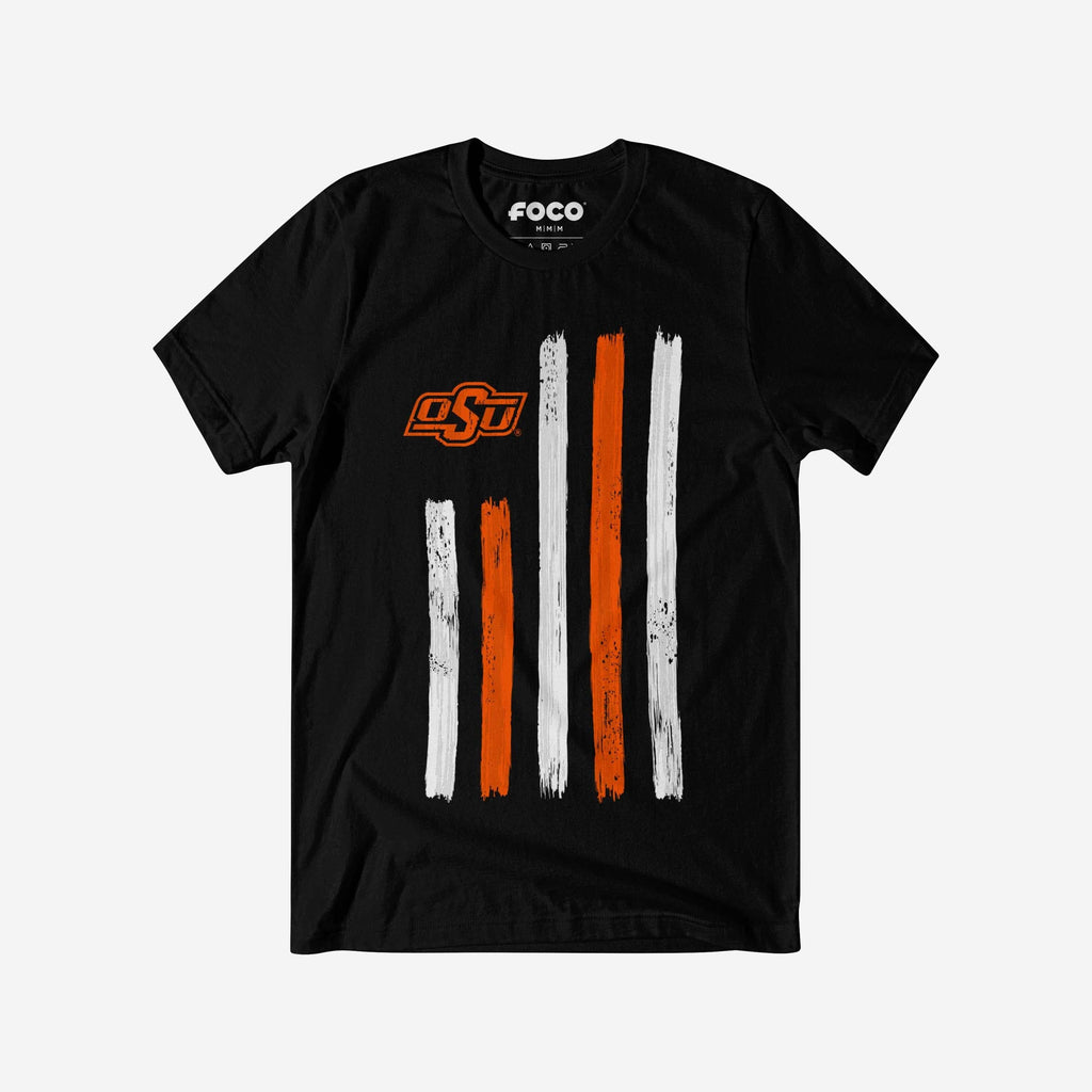 Oklahoma State Cowboys Brushstroke Flag T-Shirt FOCO S - FOCO.com