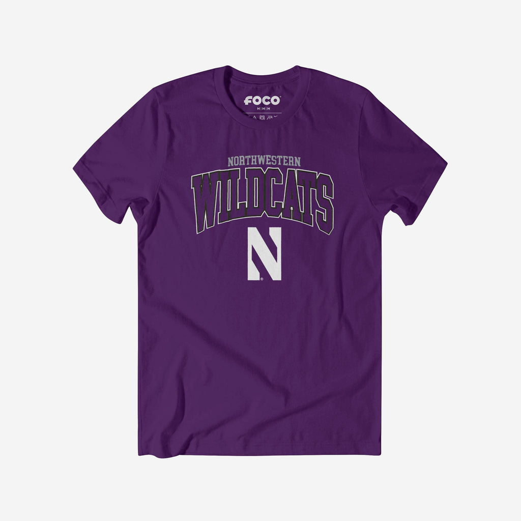 Northwestern Wildcats Classic Logo T-Shirt FOCO Team Purple S - FOCO.com