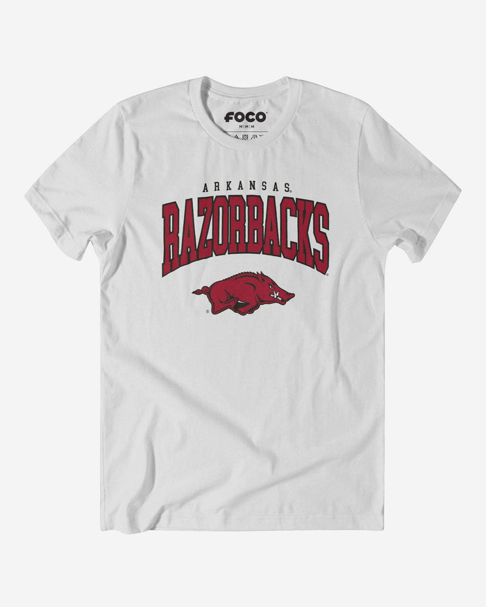 Arkansas Razorbacks Classic Logo T-Shirt FOCO White S - FOCO.com